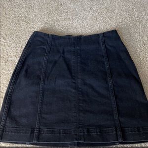 Denim black jean skirt